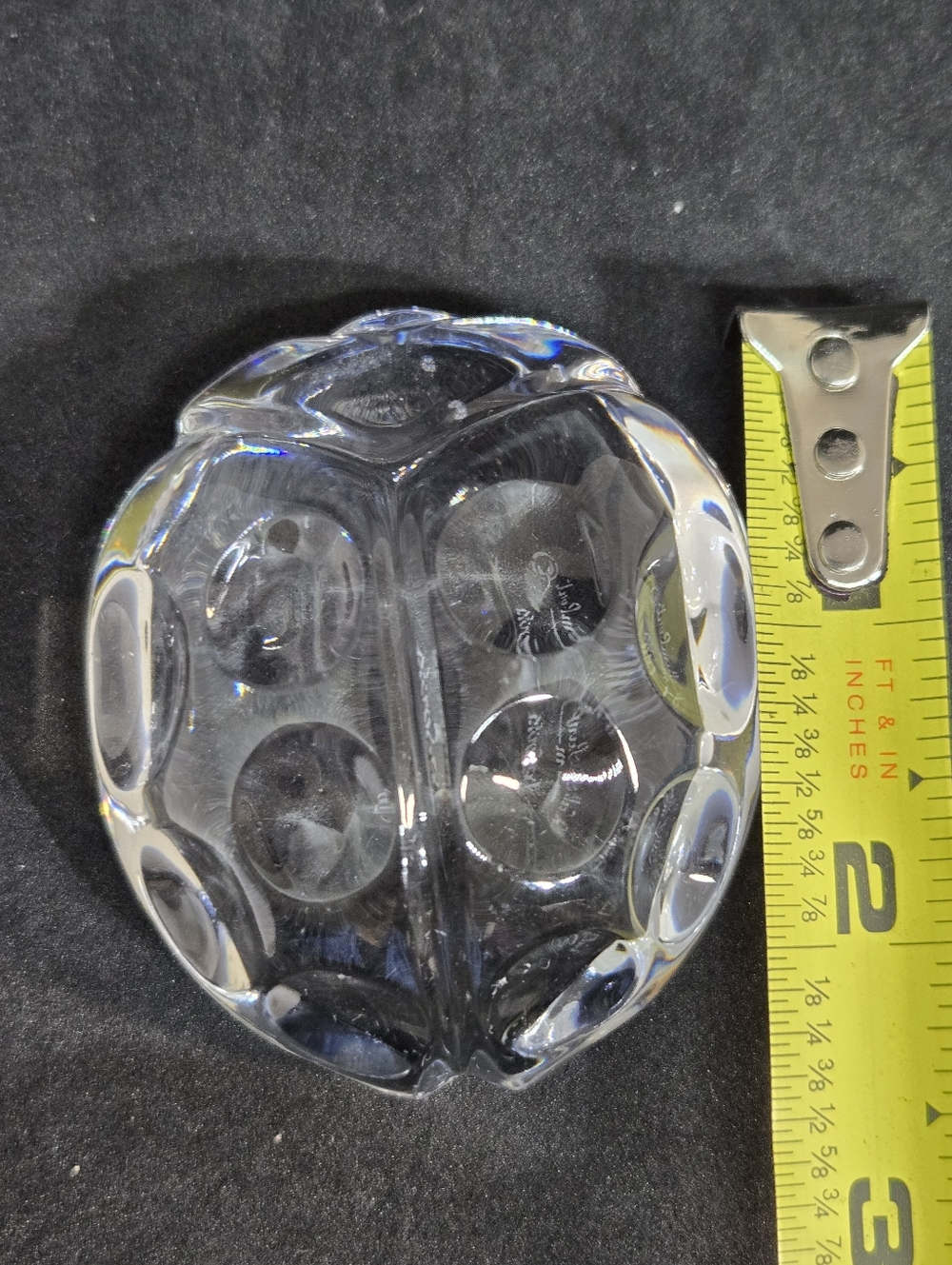 Val St. Lambert de Sousa Crystal Ladybug Paperweight - Picture 10 of 11